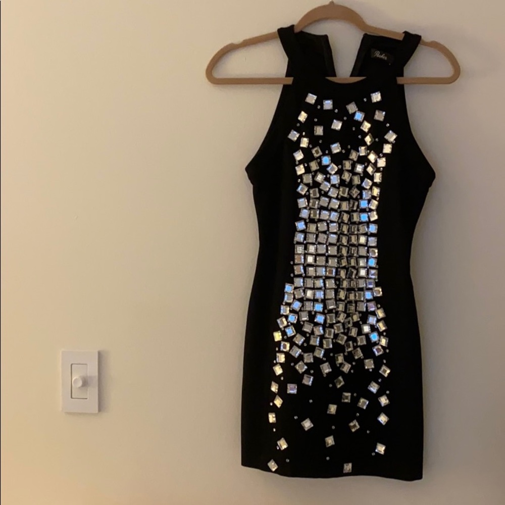 Parker Black Rhinestone Dress